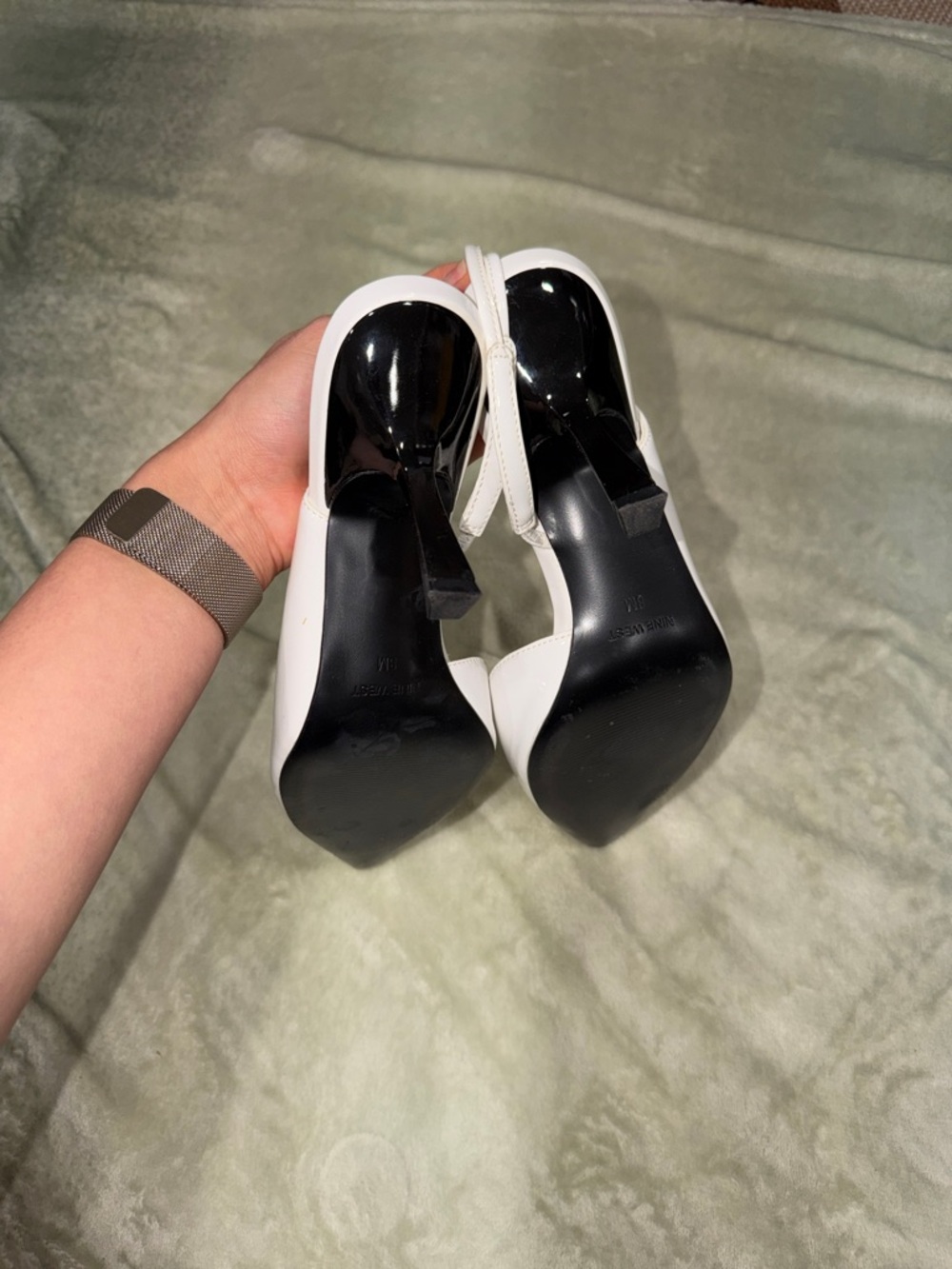 Nine West Slingback Pump Collection — Yellow Green, Black, White & Nude - Picture 7 of 16